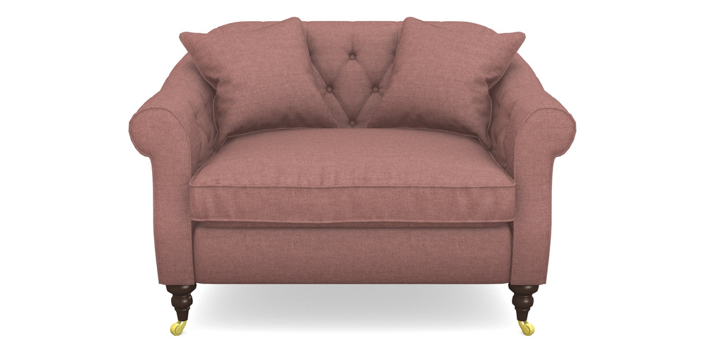 Product photograph of Abbotsbury Snuggler In Easy Clean Plain - Rosewood from Sofas and Stuff Limited