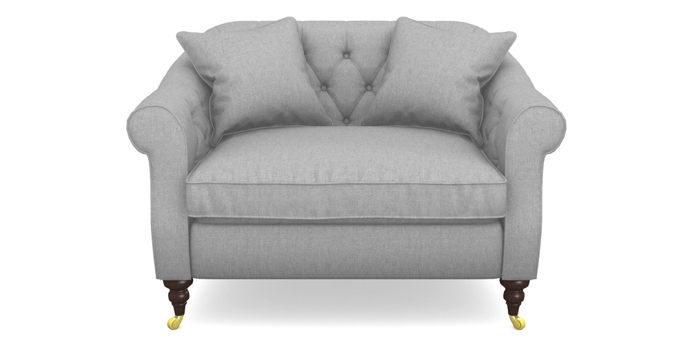 Product photograph of Abbotsbury Snuggler In Easy Clean Plain - Silver from Sofas and Stuff Limited