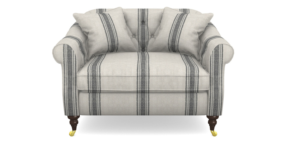 Product photograph of Abbotsbury Snuggler In Flemish Stripe - Flemish Black from Sofas and Stuff Limited