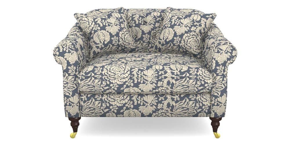 Product photograph of Abbotsbury Snuggler In V A Brompton Collection - Flowering Kale - Midnight Blue from Sofas and Stuff Limited