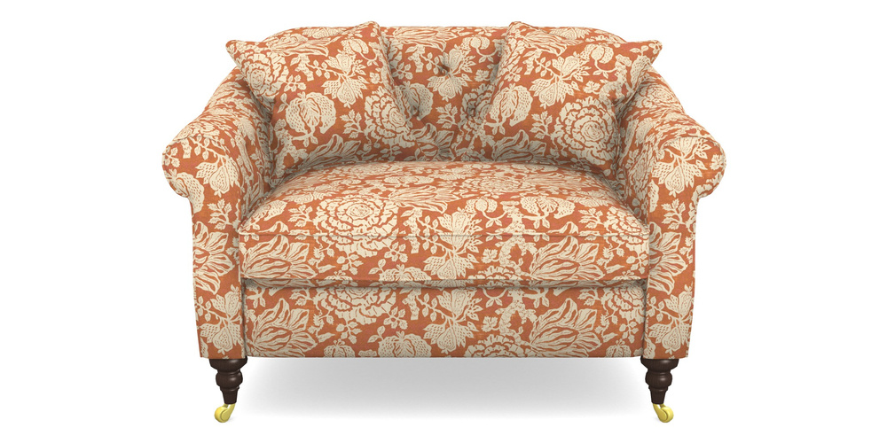 Product photograph of Abbotsbury Snuggler In V A Brompton Collection - Flowering Kale - Terracotta from Sofas and Stuff Limited