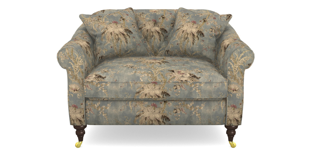 Product photograph of Abbotsbury Snuggler In Floral Linen - Zefferino Danish Girl from Sofas and Stuff Limited