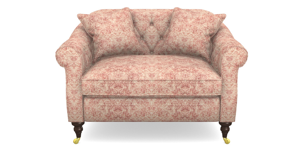 Product photograph of Abbotsbury Snuggler In Grace Linen - Brick from Sofas and Stuff Limited