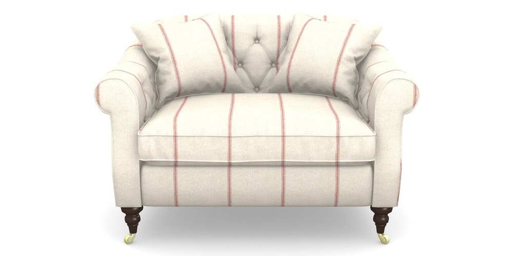 Product photograph of Abbotsbury Snuggler In Grain Sack Stripe - Red from Sofas and Stuff Limited