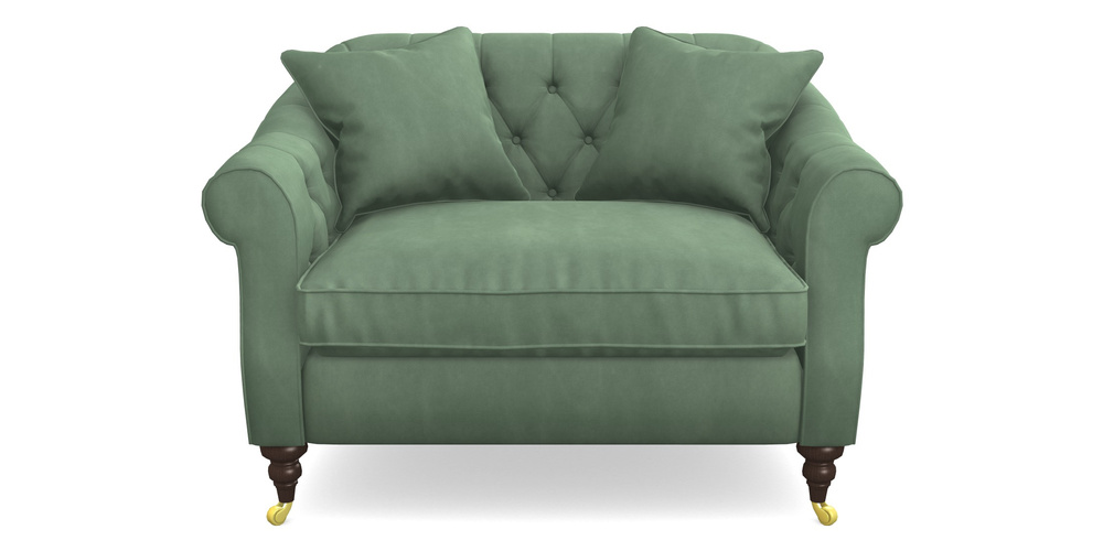 Product photograph of Abbotsbury Snuggler In House Clever Velvet - Celadon from Sofas and Stuff Limited