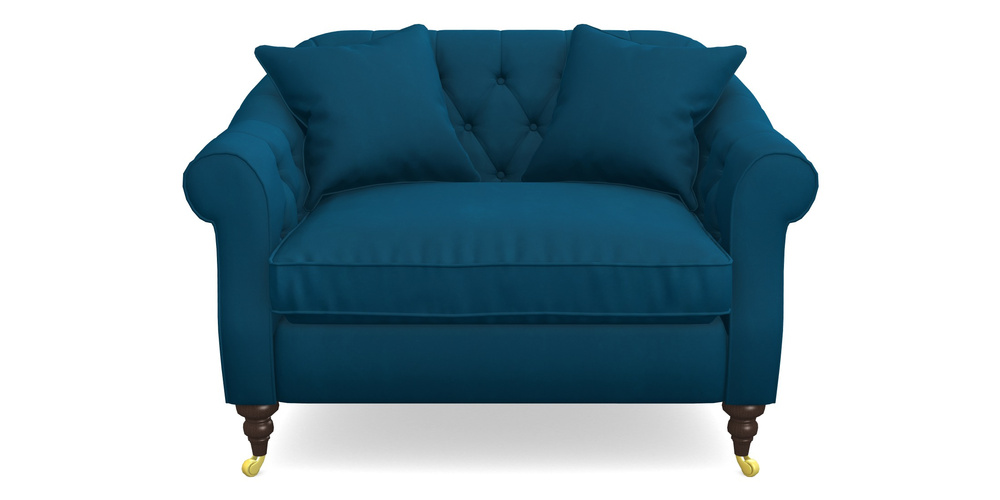 Product photograph of Abbotsbury Snuggler In House Clever Velvet - Ocean from Sofas and Stuff Limited