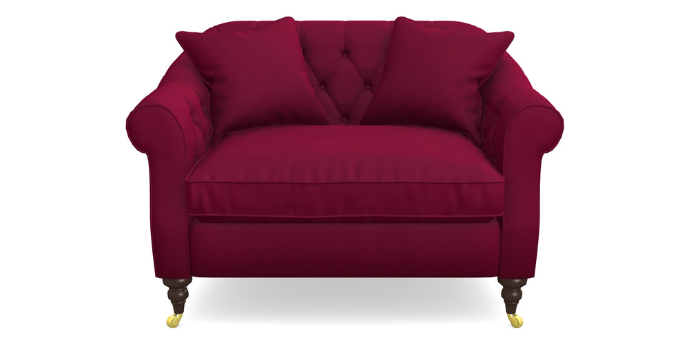 Product photograph of Abbotsbury Snuggler In House Clever Velvet - Wine from Sofas and Stuff Limited