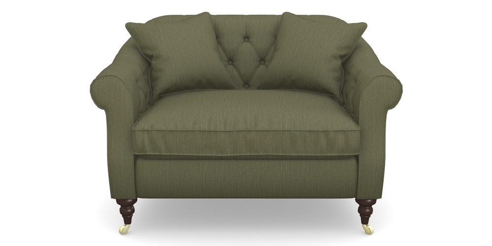 Product photograph of Abbotsbury Snuggler In Herringbone - Army from Sofas and Stuff Limited