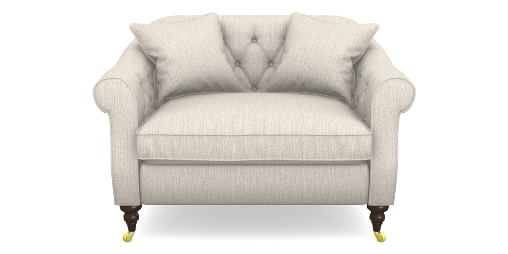 Product photograph of Abbotsbury Snuggler In Herringbone - Natural from Sofas and Stuff Limited