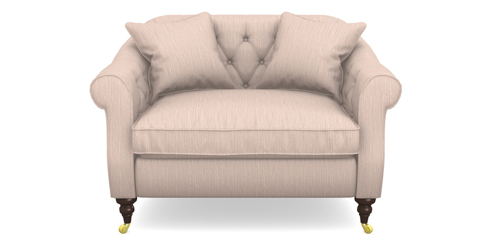 Product photograph of Abbotsbury Snuggler In Herringbone - Rose from Sofas and Stuff Limited