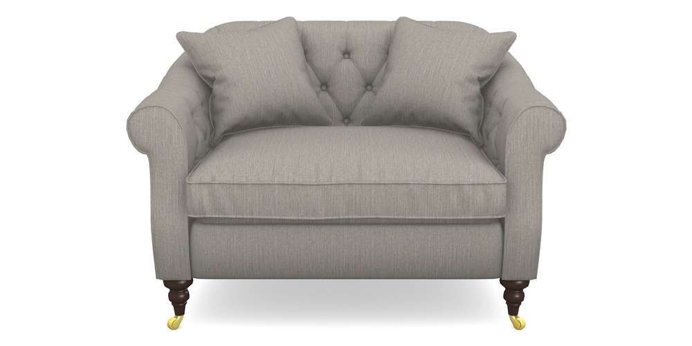 Product photograph of Abbotsbury Snuggler In Herringbone - Shadow from Sofas and Stuff Limited