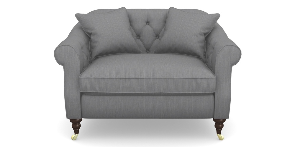 Product photograph of Abbotsbury Snuggler In Herringbone - Thunder from Sofas and Stuff Limited