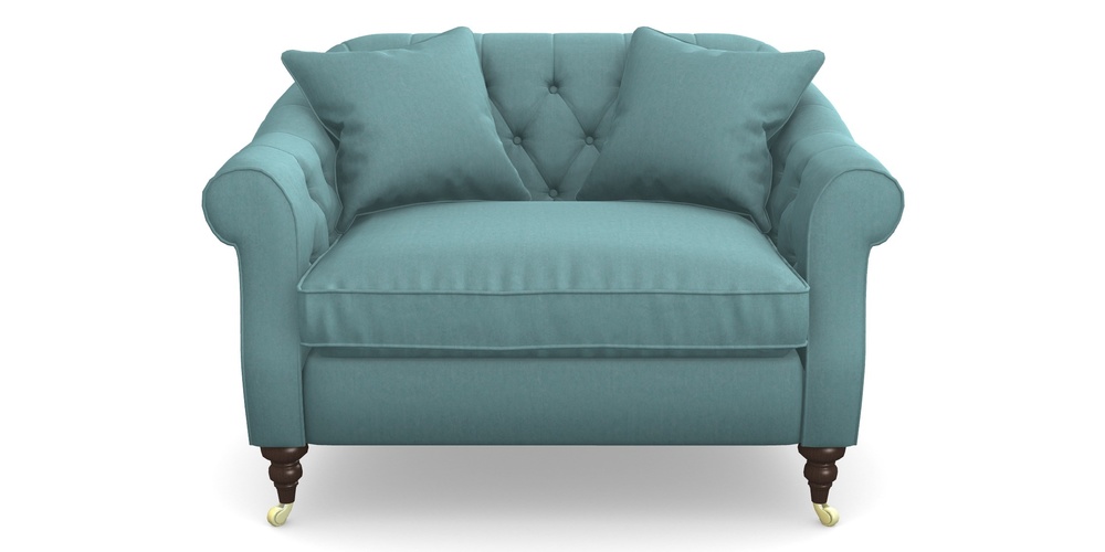 Product photograph of Abbotsbury Snuggler In House Velvet - Wedgewood from Sofas and Stuff Limited