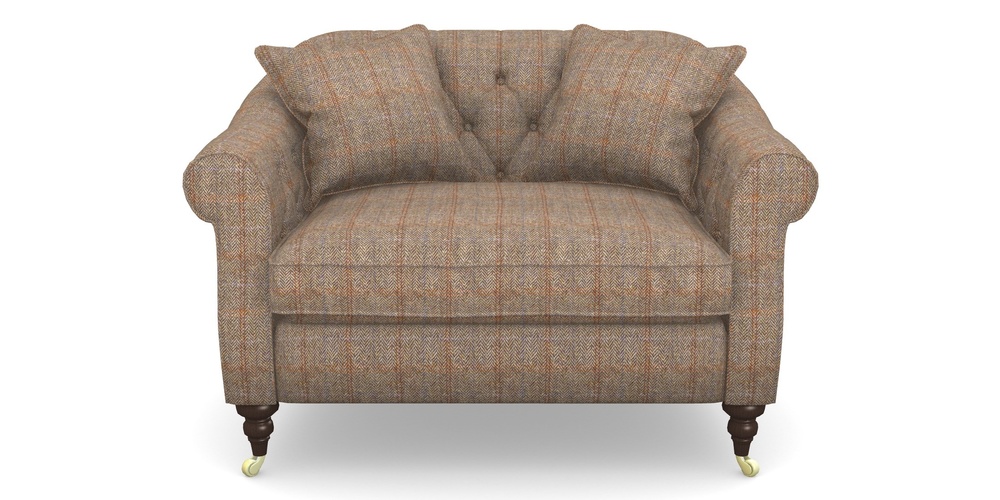 Product photograph of Abbotsbury Snuggler In Harris Tweed House - Harris Tweed House Bracken Herringbone from Sofas and Stuff Limited