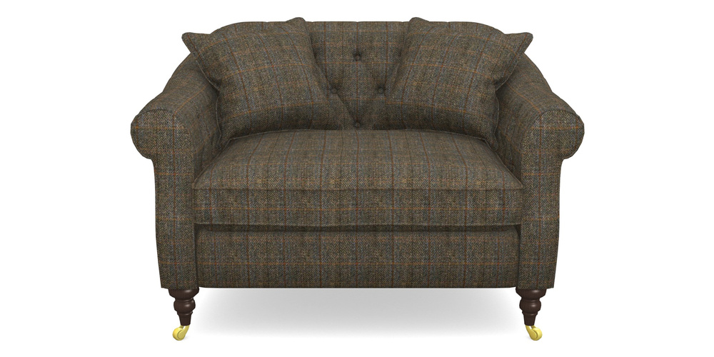 Product photograph of Abbotsbury Snuggler In Harris Tweed House - Harris Tweed House Blue from Sofas and Stuff Limited