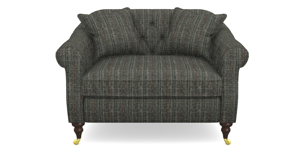 Product photograph of Abbotsbury Snuggler In Harris Tweed House - Harris Tweed House Grey from Sofas and Stuff Limited