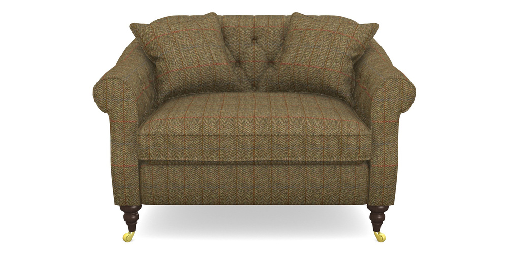 Product photograph of Abbotsbury Snuggler In Harris Tweed House - Harris Tweed House Green from Sofas and Stuff Limited