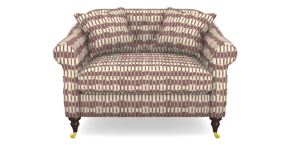 Product photograph of Abbotsbury Snuggler In V A Brompton Collection - Ikat - Cacao from Sofas and Stuff Limited