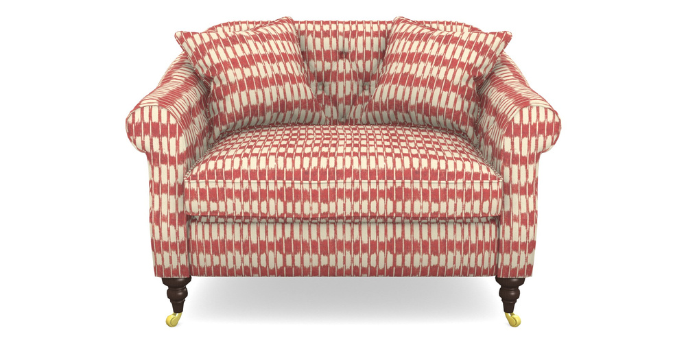 Product photograph of Abbotsbury Snuggler In V A Brompton Collection - Ikat - Chilli from Sofas and Stuff Limited