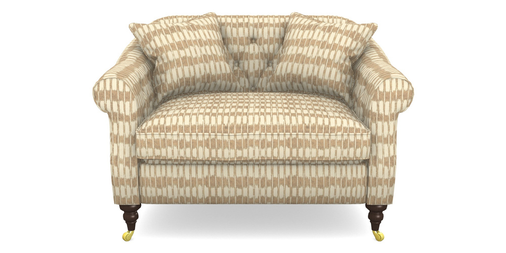 Product photograph of Abbotsbury Snuggler In V A Brompton Collection - Ikat - Assam Tea from Sofas and Stuff Limited