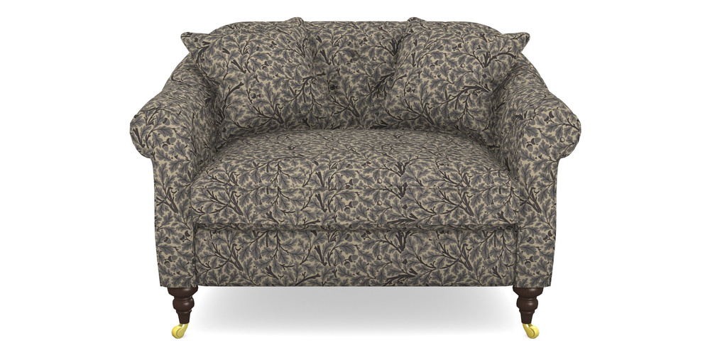 Product photograph of Abbotsbury Snuggler In V A Drawn From Nature Collection - Oak Tree - Navy from Sofas and Stuff Limited