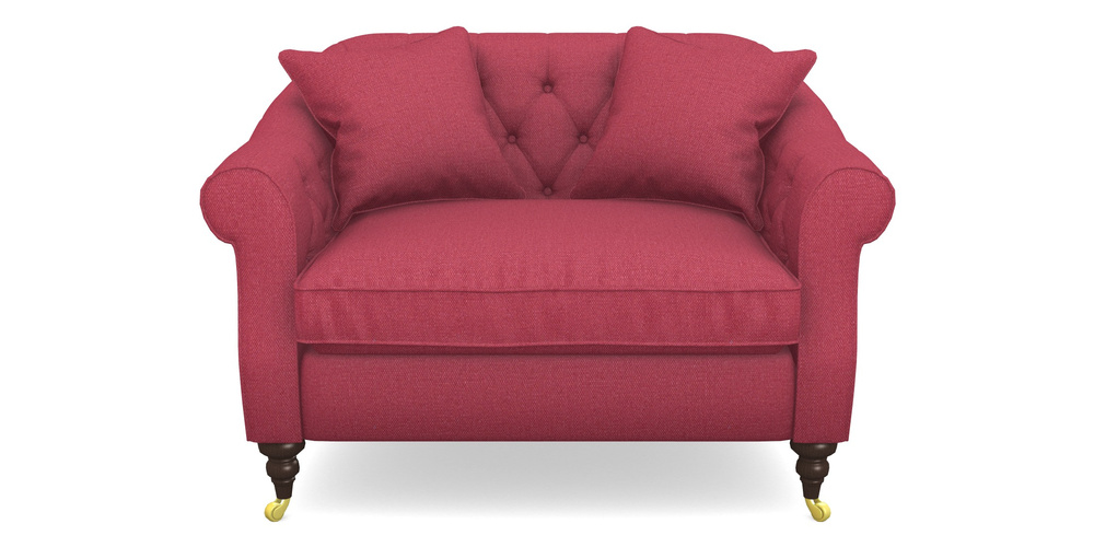 Product photograph of Abbotsbury Snuggler In Plain Linen Cotton - Raspberry Jam from Sofas and Stuff Limited