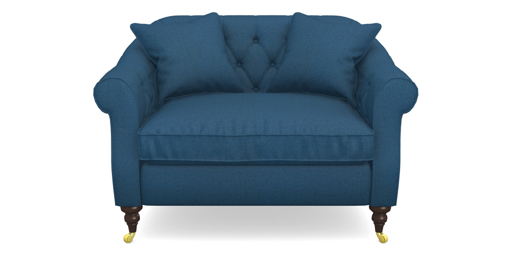 Product photograph of Abbotsbury Snuggler In Plain Linen Cotton - Royal Blue from Sofas and Stuff Limited