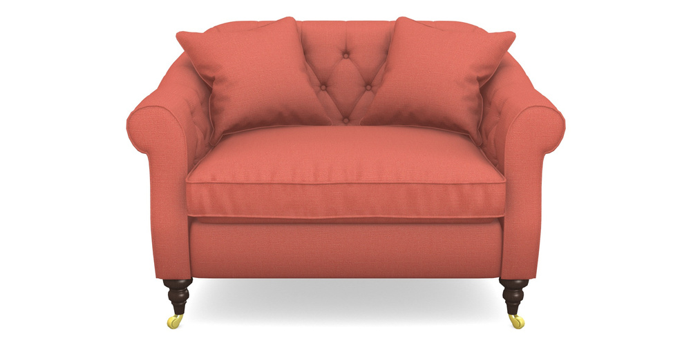 Product photograph of Abbotsbury Snuggler In Plain Linen Cotton - Tequila Sunset from Sofas and Stuff Limited