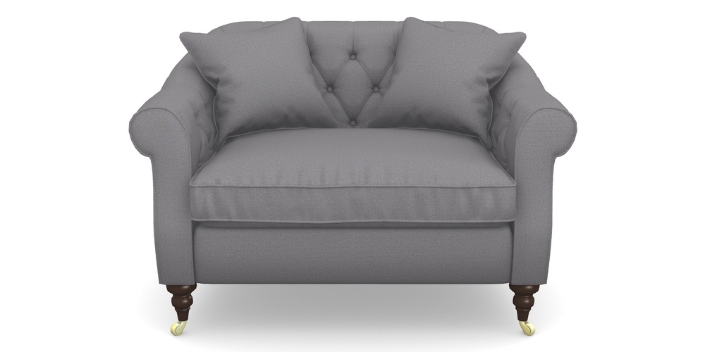 Product photograph of Abbotsbury Snuggler In Plain Linen Cotton - Thor from Sofas and Stuff Limited