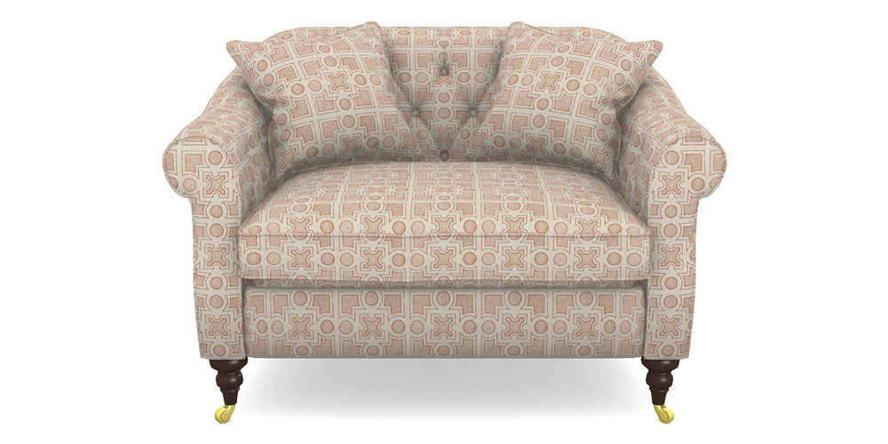 Product photograph of Abbotsbury Snuggler In Rhs Collection - Small Knot Garden Cotton Weave - Terracotta from Sofas and Stuff Limited