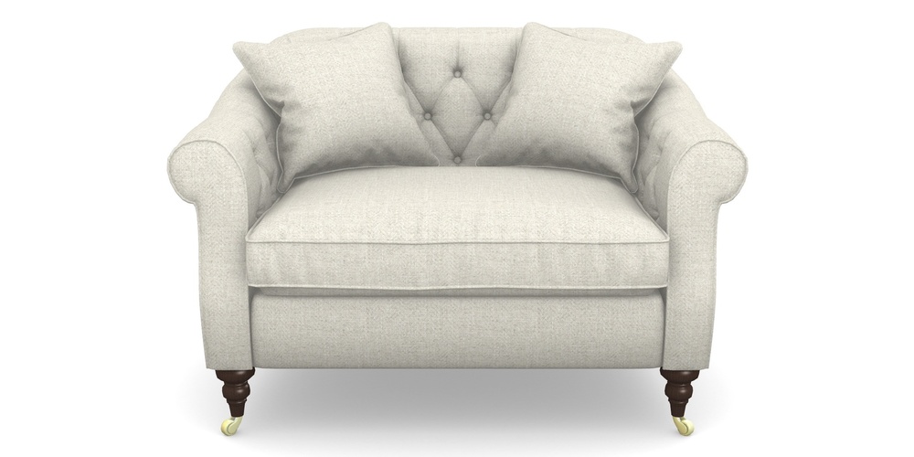 Product photograph of Abbotsbury Snuggler In Smart Herringbone - Natural from Sofas and Stuff Limited