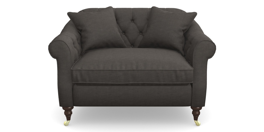 Product photograph of Abbotsbury Snuggler In Super Soft Velvet - Mocha from Sofas and Stuff Limited