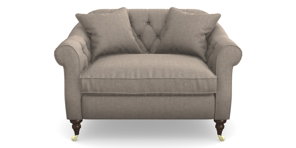 Product photograph of Abbotsbury Snuggler In Super Soft Velvet - Wicker from Sofas and Stuff Limited