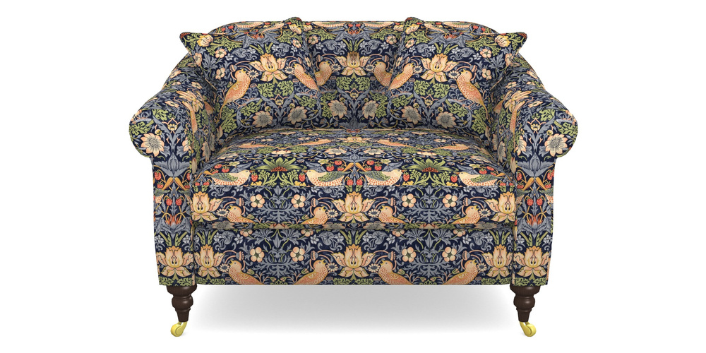 Product photograph of Abbotsbury Snuggler In William Morris Collection - Strawberry Thief - Indigo Mineral from Sofas and Stuff Limited