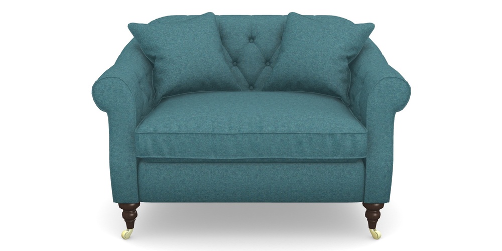 Product photograph of Abbotsbury Snuggler In Soft Wool - Cerulean from Sofas and Stuff Limited