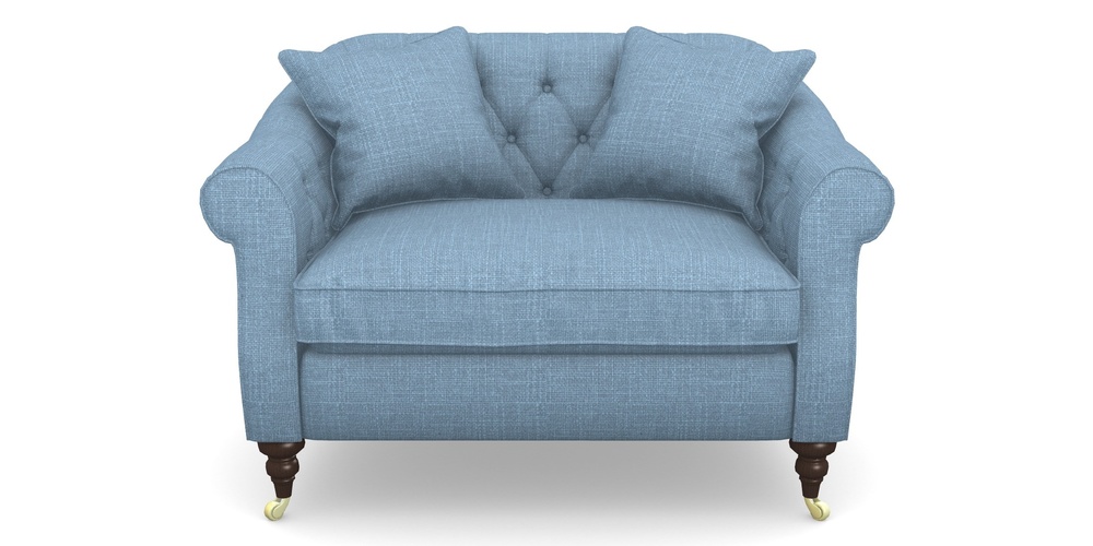 Product photograph of Abbotsbury Snuggler In Tough As Houses - Cornflower Blue from Sofas and Stuff Limited