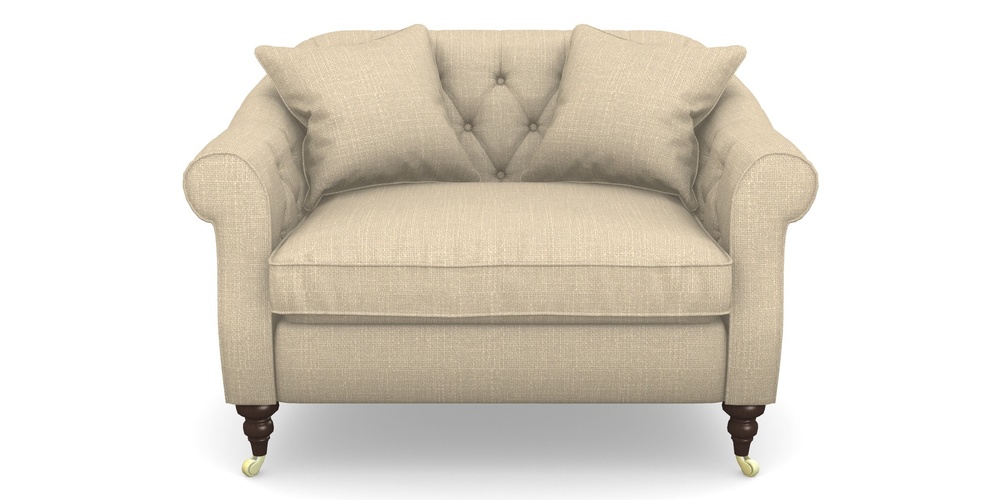 Product photograph of Abbotsbury Snuggler In Tough As Houses - Parchment from Sofas and Stuff Limited