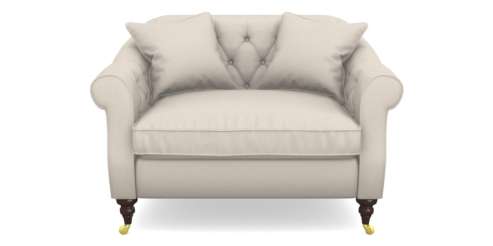 Product photograph of Abbotsbury Snuggler In Two Tone Plain - Biscuit from Sofas and Stuff Limited