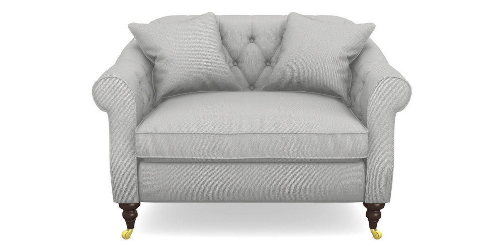 Product photograph of Abbotsbury Snuggler In Two Tone Plain - Grey from Sofas and Stuff Limited