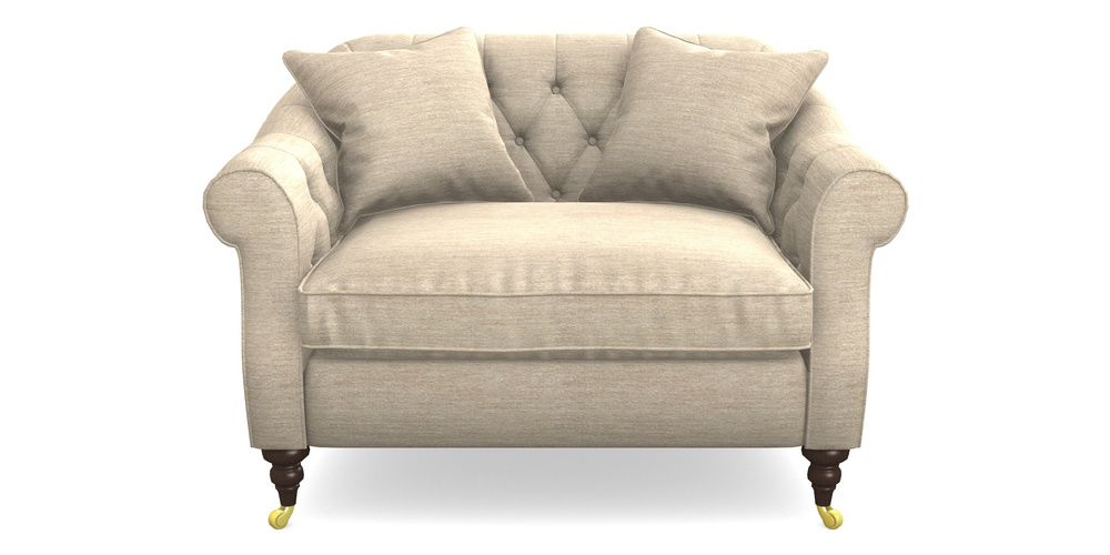 Product photograph of Abbotsbury Snuggler In Textured Velvet - Almond from Sofas and Stuff Limited