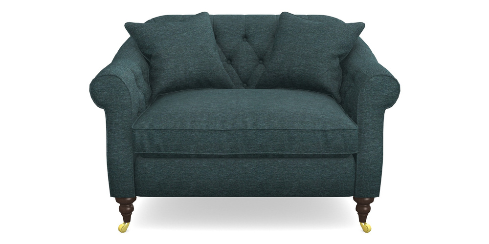 Product photograph of Abbotsbury Snuggler In Textured Velvet - Atlantic from Sofas and Stuff Limited