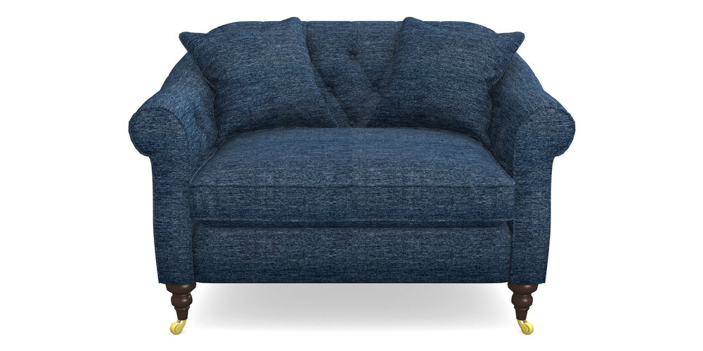 Product photograph of Abbotsbury Snuggler In Textured Velvet - Denim from Sofas and Stuff Limited