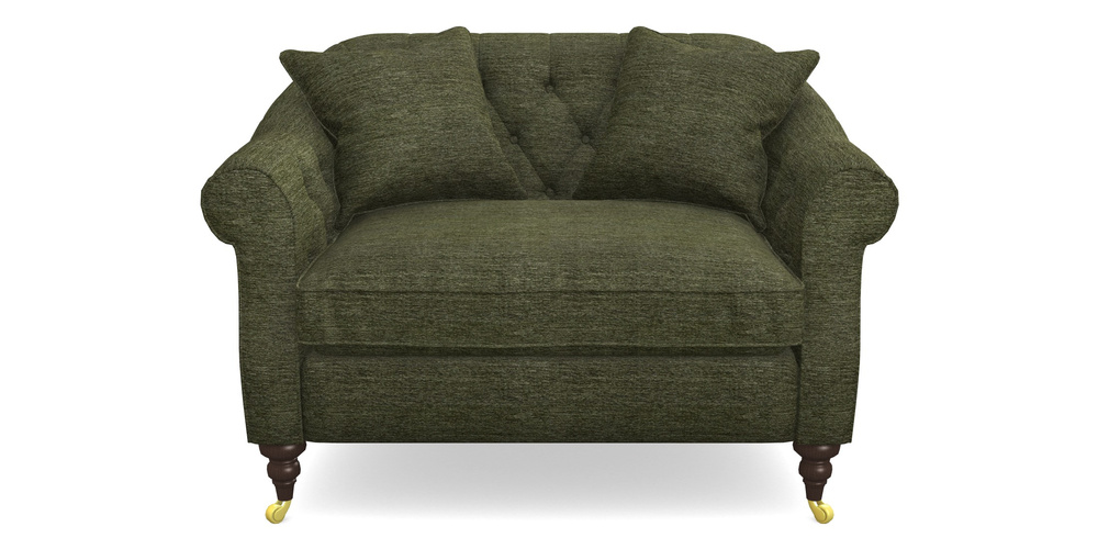 Product photograph of Abbotsbury Snuggler In Textured Velvet - Lichen from Sofas and Stuff Limited