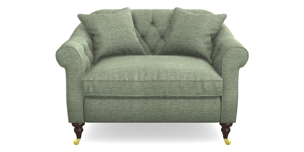 Product photograph of Abbotsbury Snuggler In Textured Velvet - Seagrass from Sofas and Stuff Limited