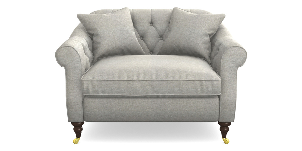 Product photograph of Abbotsbury Snuggler In Textured Velvet - Silver from Sofas and Stuff Limited