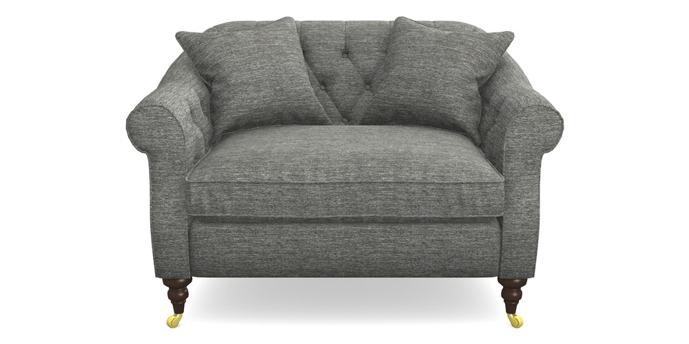 Product photograph of Abbotsbury Snuggler In Textured Velvet - Slate from Sofas and Stuff Limited