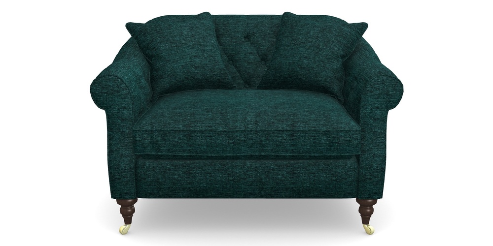 Product photograph of Abbotsbury Snuggler In Textured Velvet - Viridian from Sofas and Stuff Limited