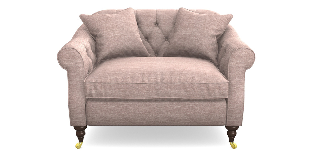 Product photograph of Abbotsbury Snuggler In Textured Velvet - Wisteria from Sofas and Stuff Limited