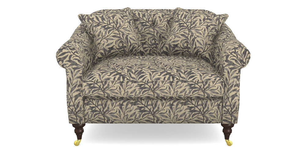 Product photograph of Abbotsbury Snuggler In V A Drawn From Nature - Willow Bough Large - Navy from Sofas and Stuff Limited