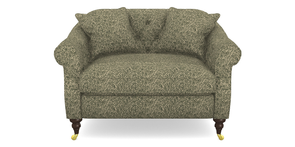 Product photograph of Abbotsbury Snuggler In V A Drawn From Nature Collection - Willow - Dark Green from Sofas and Stuff Limited